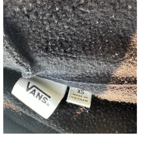 Vans hoodie sweatshirt, cheetah print, black, women's size XS - Picture 6 of 7